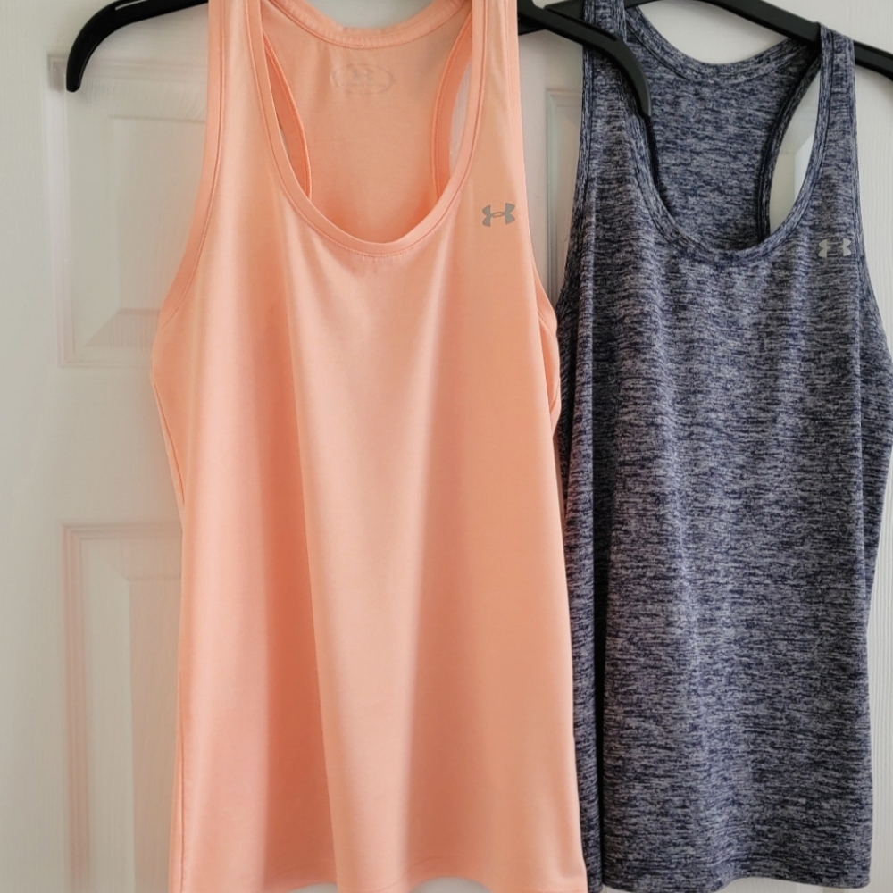Bundle Of 2 Under Armour Women's HeatGear Racerback Tank Tops, XS - Picture 4 of 10